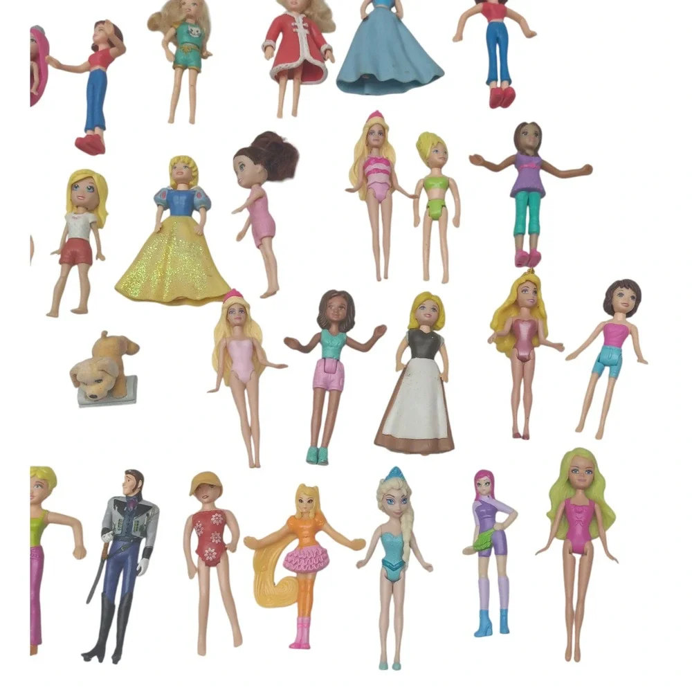 Mini Princess Polly Pocket Doll Mix + Rubber Clothes, Shoes, bags, hats, 100's‎